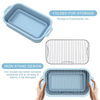 Popular Reusable Silicone Liner Rectangular Air Fryer Basket Recyclable Food Mat for Grill Baking