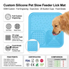 Wholesale Silicone Licking Mat for Cats Dogs Non-slip Pet Slow Feeder with Suction Cup Pet Bowls Feeders