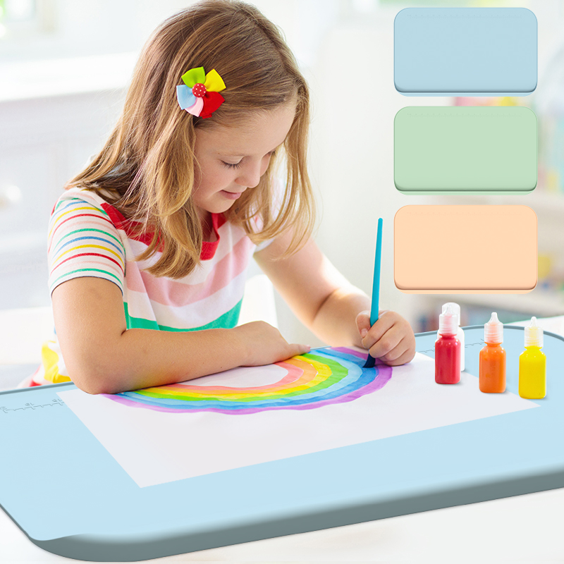 Silicone Painting Mat for Kids - Raised Edges, BPA Free