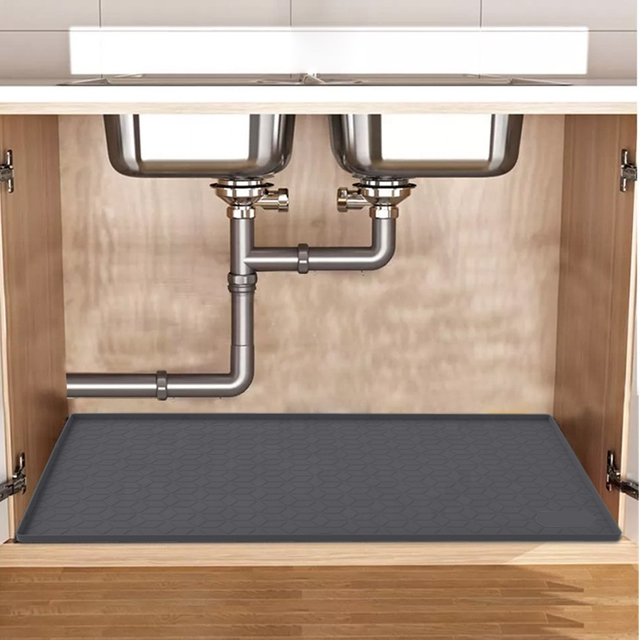 Silicone Under Sink Mat - Waterproof, Anti-Slip, Washable