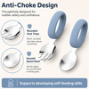 Silicone Baby Spoon & Fork Set - Stainless Steel, BPA Free