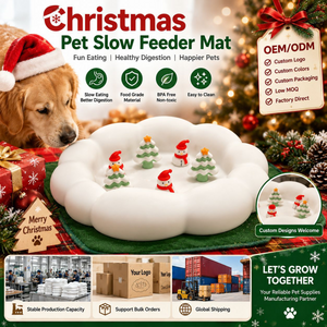 Christmas Dog Lick Mat - Silicone Slow Feeder Pad for Pets