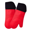 Waterproof BBQ Oven Mitts Inner Cotton Layer Heat Resistant Grilling Pot Holder Microwave Baking Silicone Gloves for Oven
