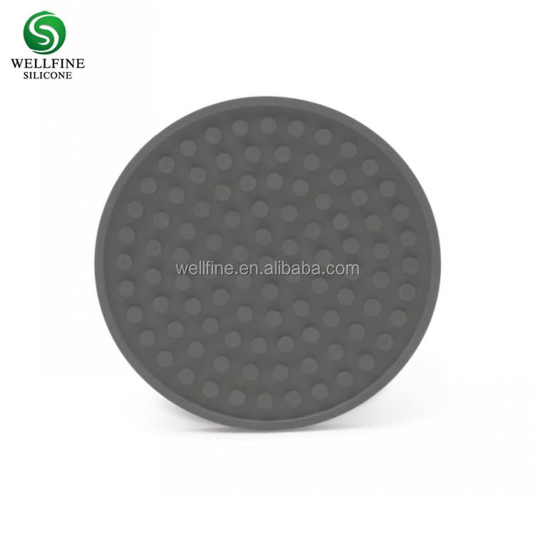 Silicone Coasters Set of 6 in Holder - Protect Furniture From Water Marks & Damage - Good Grip Deep Tray Large 4.3 Inch Size