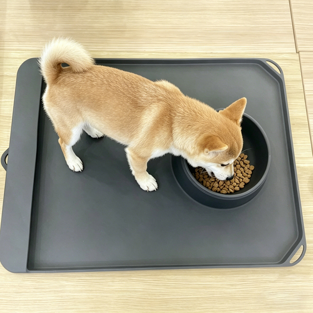 Pet Solid Silicone Food Mat for Cats Dogs StylishWaterproof Non-Slip Pet Feeding Mat