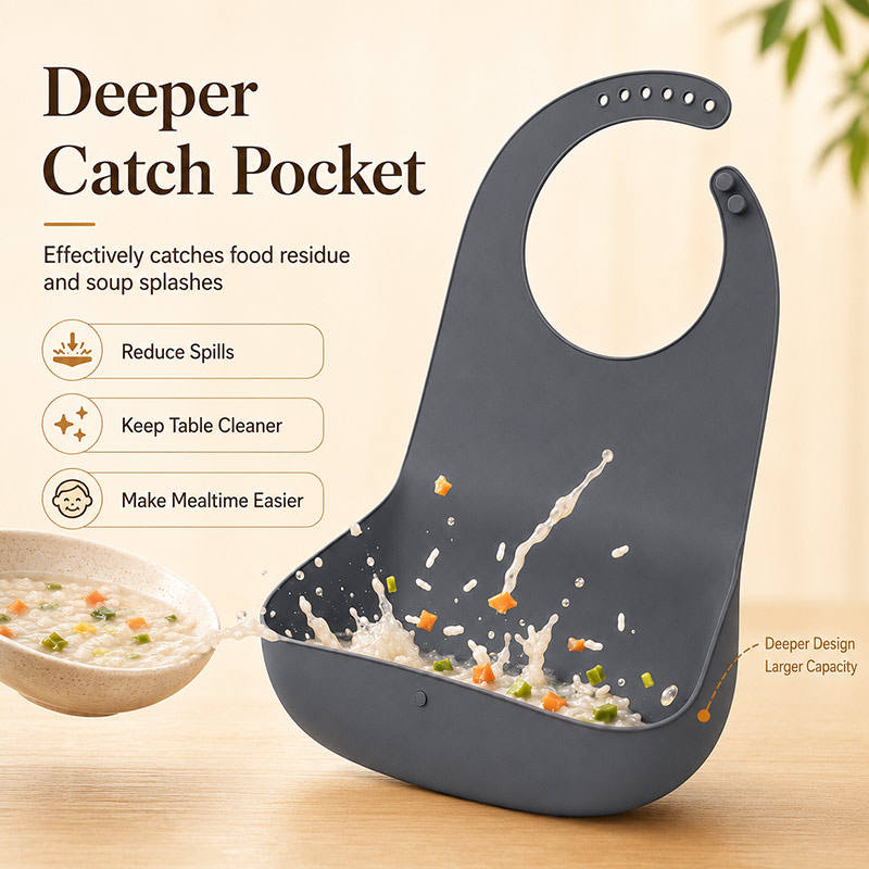 Bib Adult Washable Reusable Dining Meal Bib for Elderly Men Women Eating for Elderly and Disabled