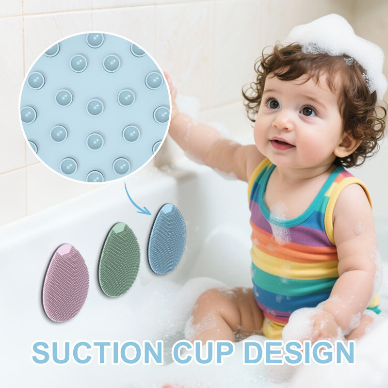 Soft Silicone Hair Cleaning Brush Reusable Baby Bath Cleaner Massager Brush Scrubber Silicone Baby Shampoo Brush