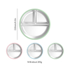 2026 Custom Logo Baby Tableware Kids Dinning Three Divided 304 Stainless Steel Plate Baby Silicone Plate