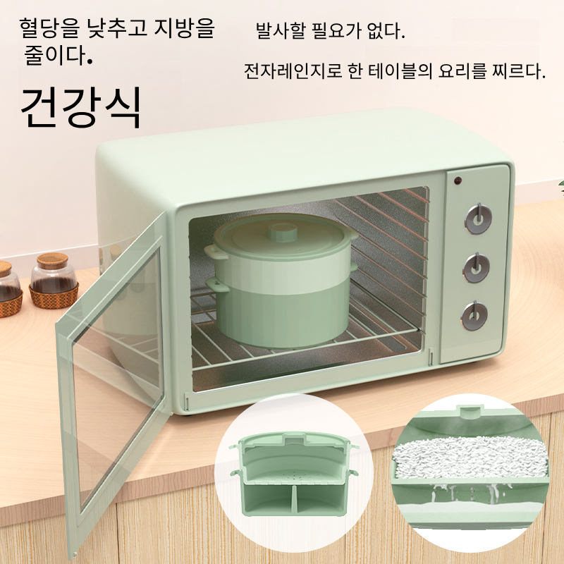 Korea Silicone Microwave Basket Steam Cooker Oven Safe Bowl Food Grade Vegetable Steaming Pot