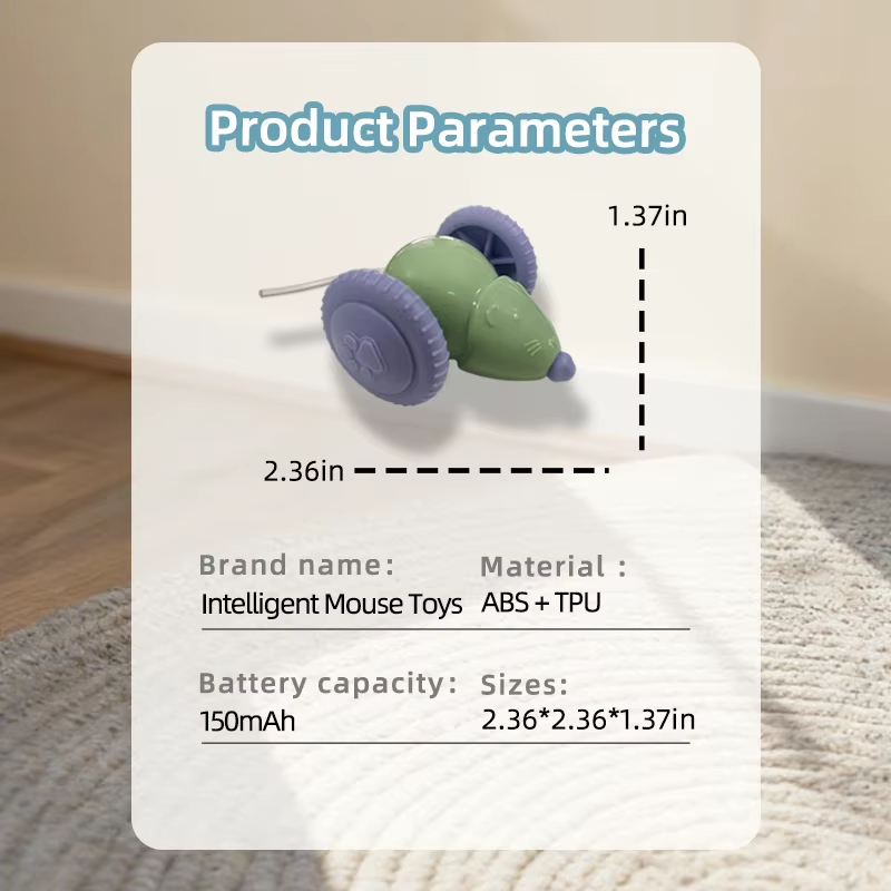 Cartoon Style Cat and Dog Pet Interactive Animation Electric Self-Play Mouse Toy