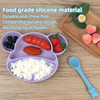 Children's Baby Feeding Bowl Stainless Steel Silicone Cover BPA Free Dishwasher Safe Eco-Friendly Reusable Portable Box