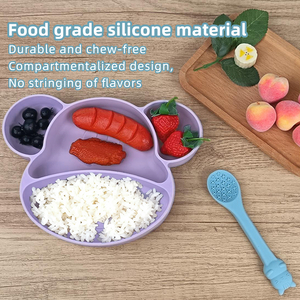 Children's Baby Feeding Bowl Stainless Steel Silicone Cover BPA Free Dishwasher Safe Eco-Friendly Reusable Portable Box