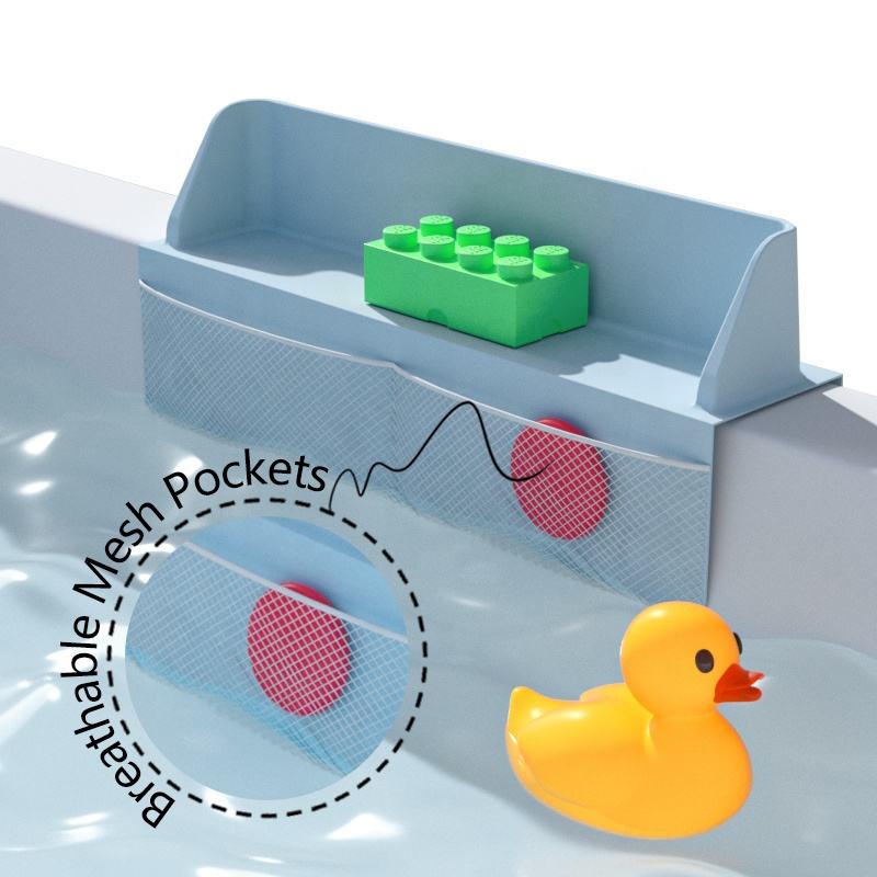 Bathroom Bathtub Corner Shower Splash Guard Detachable Play Shelf Area Bath Tub Topper Splash Guard for Bathtub