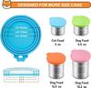 Reusable Durable Silicone 3-in-1 Pet Food Can Leak-Proof Storage Container for Cats Dogs