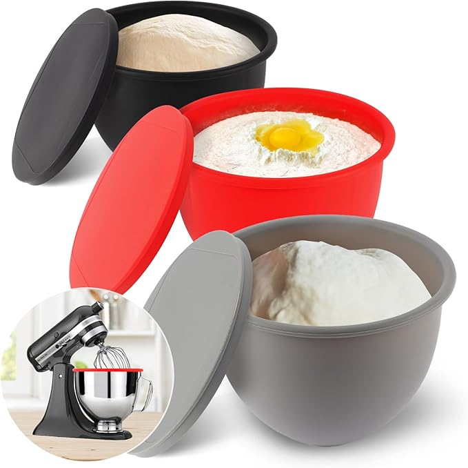 Silicone Bowl Liners Waterproof Dishwasher Safe Oven Safe Non-Toxic Silicone Liners for 5 Qt Tilt Head Stand Mixers