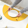 Wellfine BPA Free Reusable Eco-Friendly Round Silicone Table Mat for Baby Kids Classic Style OEM ODM Feeding Placemat