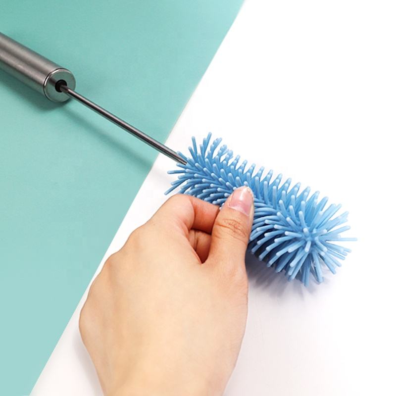 Custom Silicone Baby Brush Bottle Reusable Baby Bottle Brush for Cleaning