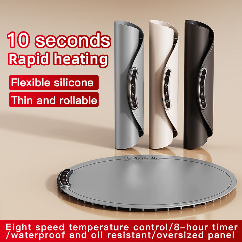 Heating Silicone Electric Warming Tray Food Warming Mat Roll up Buffet Hot Plates Heat Pad for Parties Home Travel