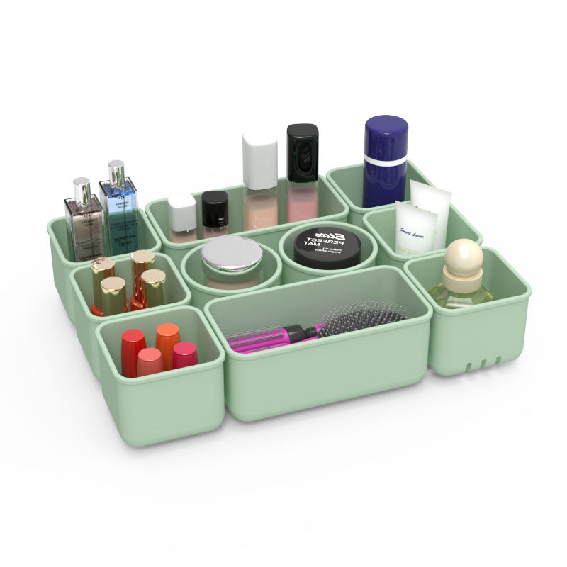 Wellfine Silicone Make up Brush Nail Polish Lipstick Holder Case Organizer Storage Box