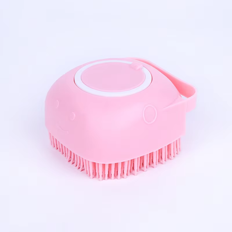 New Arrivals Custom Pets Brushes Bath Massage Brush Shampoo Dispenser Dog Grooming Tool Pet Cat Dog Bath