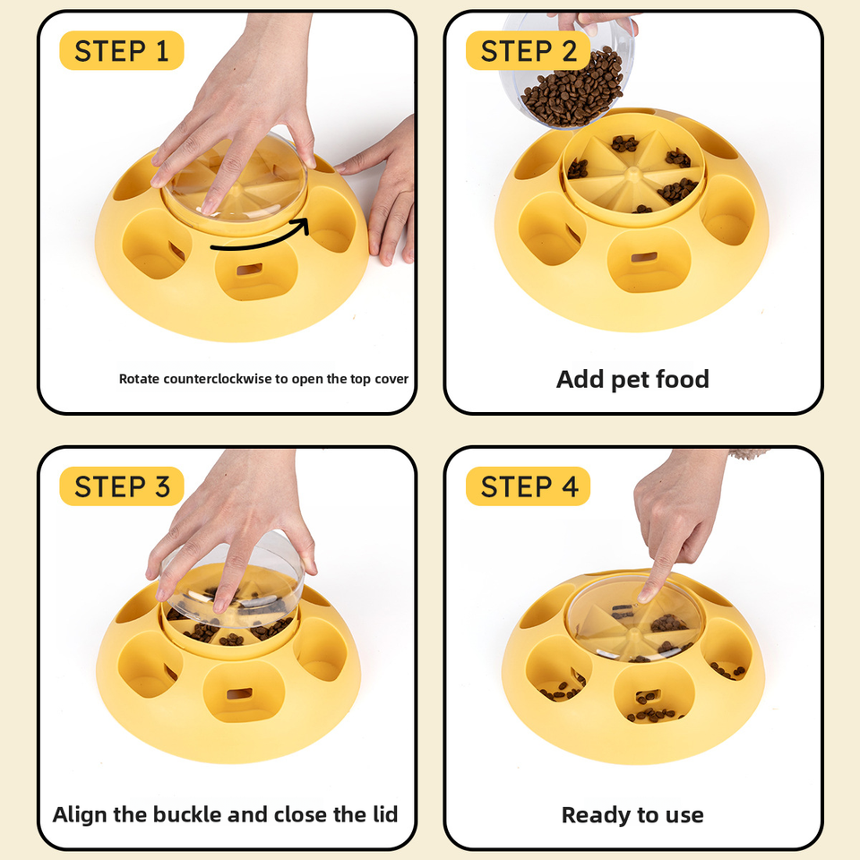 Top Ranking Pet Press Leakage Food Device Toy Dog Interactive Puzzle Training Feeding Slow Food Bowl