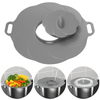 Wellfine Anti Spilling Lid Stopper Pan Cookware Parts Silicone Pot Lid Cover