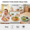 2027 New Bpa Free Silicone Baby Plate With Lid Food Grade Kids Toddler Feeding Suction Divider Baby Silicone Bowl
