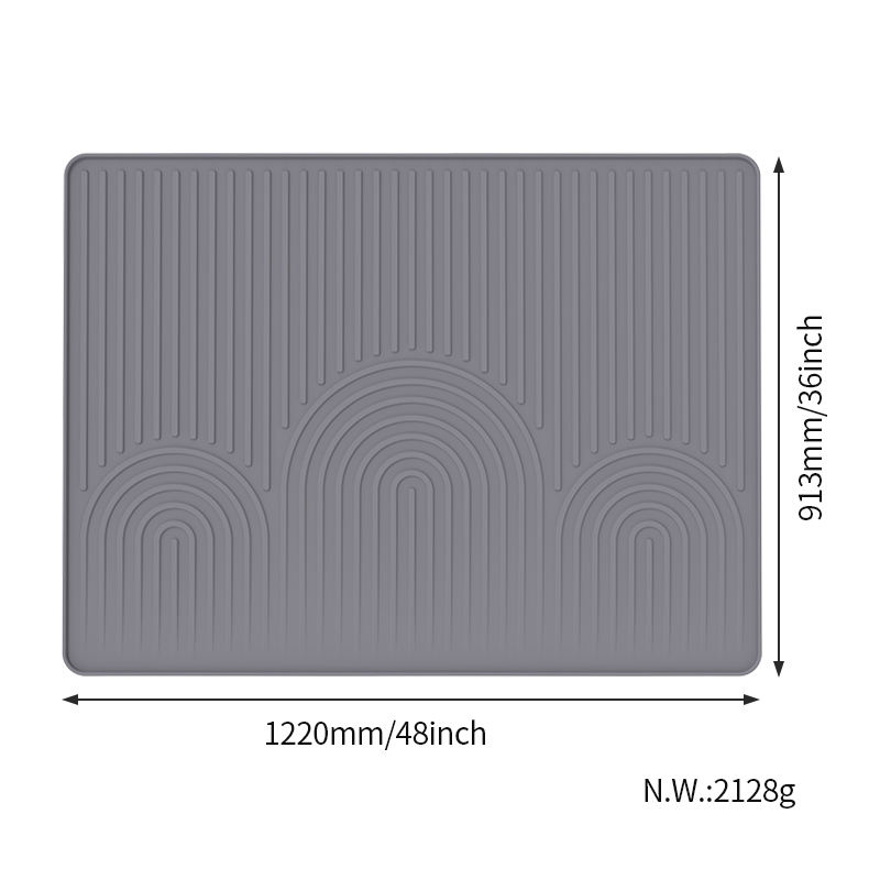 Modern Anti-Splash Cat Litter Mat Large All Seasons Grey Diatomite Toilet Mat