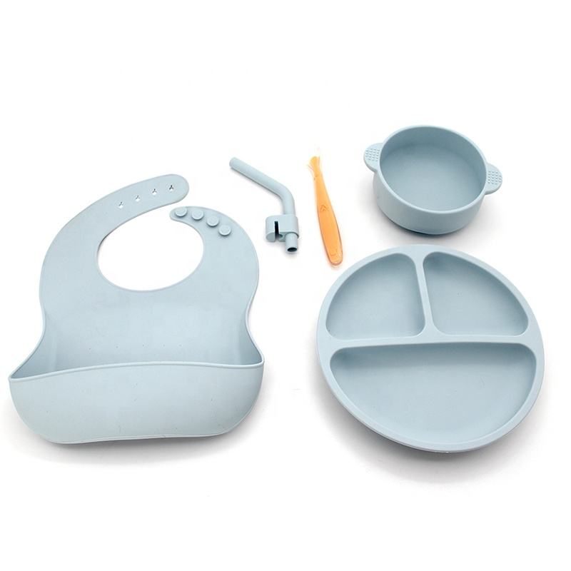 New Arrival Silicone Baby Plate With Suction Eco-friendly Platos De Silicona Para Bebes for Baby Non-toxic Platos De Silicona