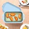 Popular Reusable Silicone Liner Rectangular Air Fryer Basket Recyclable Food Mat for Grill Baking