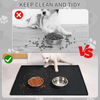 BPA Free Rectangle-Shaped Silicone Dog Feeding Mat Non-Slip and Non-Spills Pet Feeder Pad with Solid Pattern
