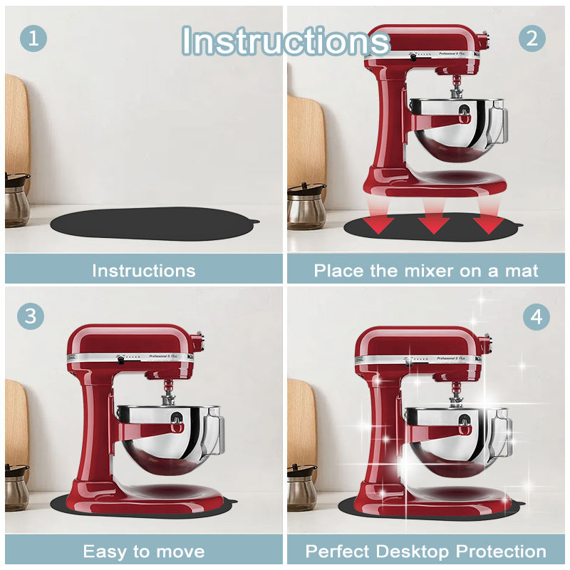 Silicone Slider Mat Mats and Pads for KitchenAid Mixers Sliding Tray Stand Mixer Pad Glide