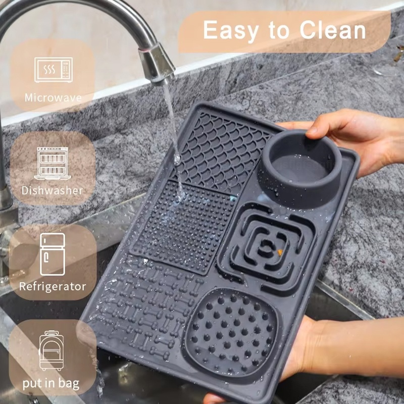 Silicone Dog Lick Mat with Suction Cups - Anxiety Relief