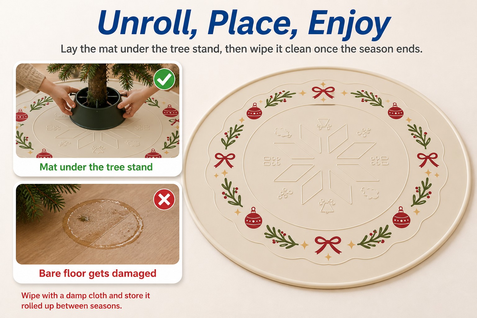 <p><b>Universal Fit for Most Tree Stands and Rooms</b></p> <link href="https://fonts.googleapis.com/css?family=Inter" rel="stylesheet" type="text/css" />