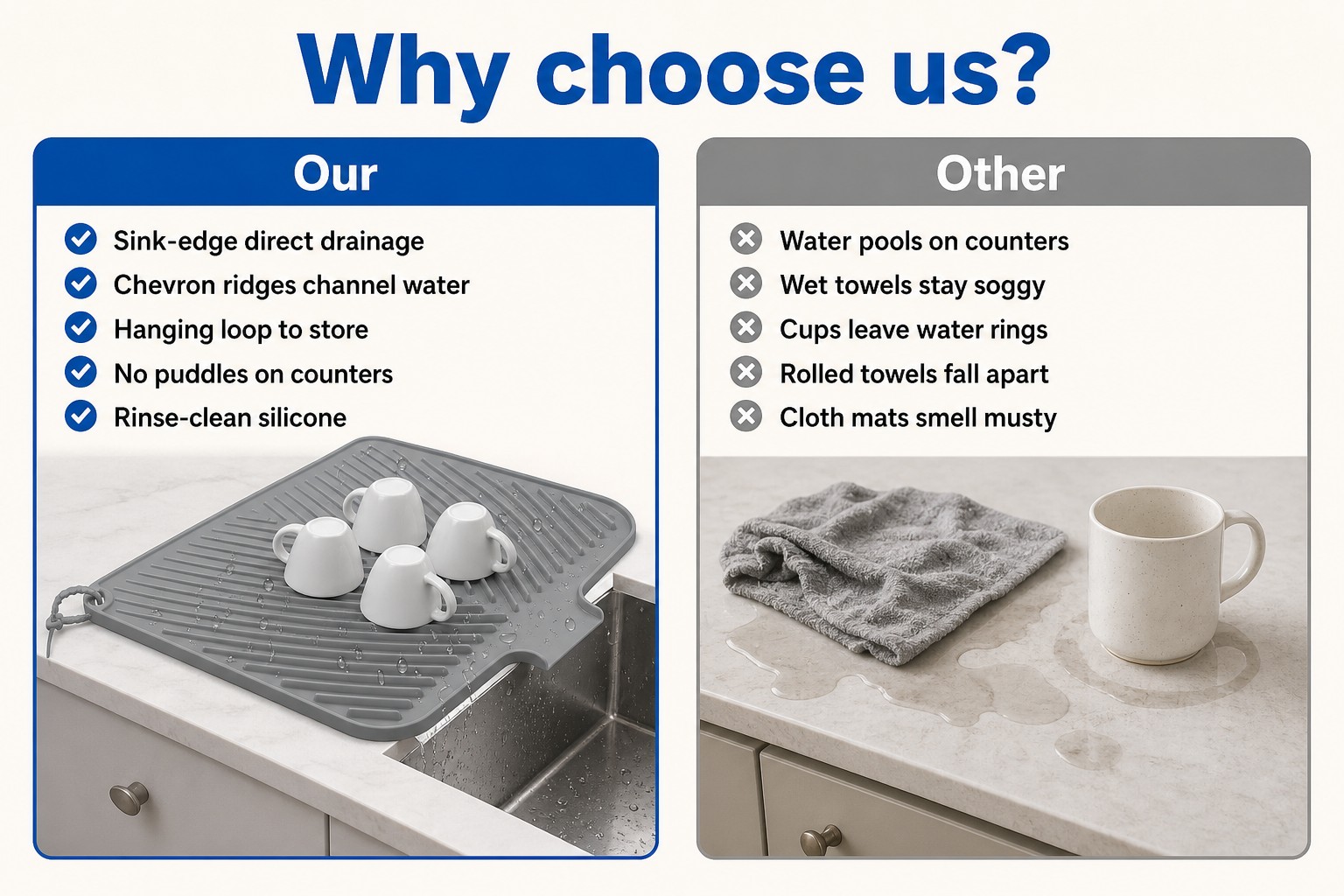 <p><b>Why Choose Our Sink Drying Mat for Kitchen Owners</b></p> <link href="https://fonts.googleapis.com/css?family=Inter" rel="stylesheet" type="text/css" />