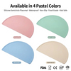 Wholesale Custom Classic Baby Round Silicone Placemat Custom Logo Colorful Food Grade Stain-resistant Kids Tableware Mat