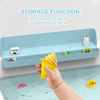 Bathtub Splash Guard Silicone Water Barrier Bathtub Bathroom Splash Proof Storage Suction Cup Tray Anti-slip Toy Holder Storage
