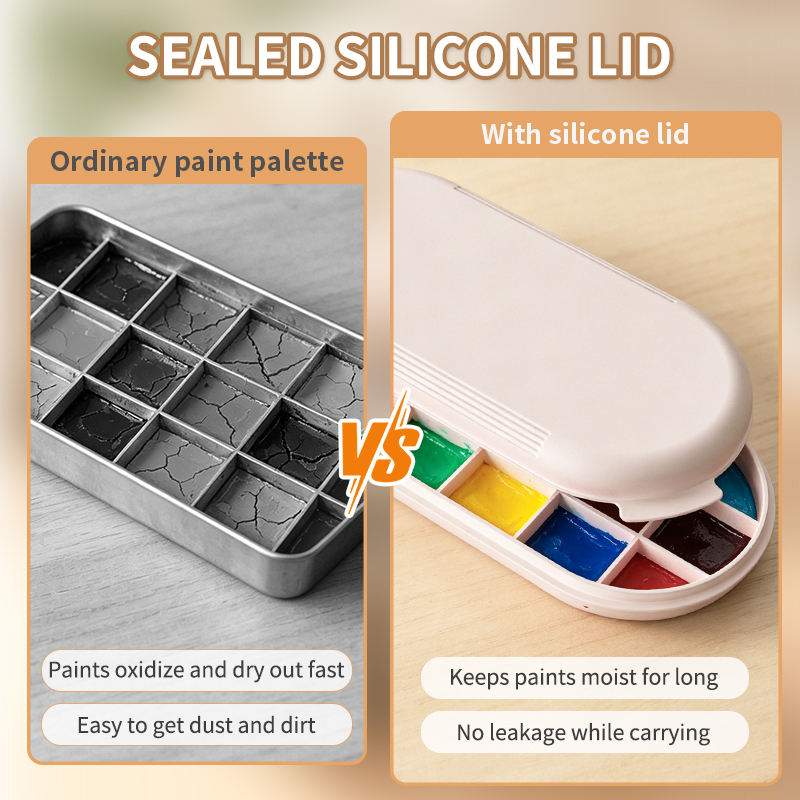Convenient Brush Holder Silicone Watercolor Paint Brush Cleaner Rinser 3 in 1 Paint Brush Washer