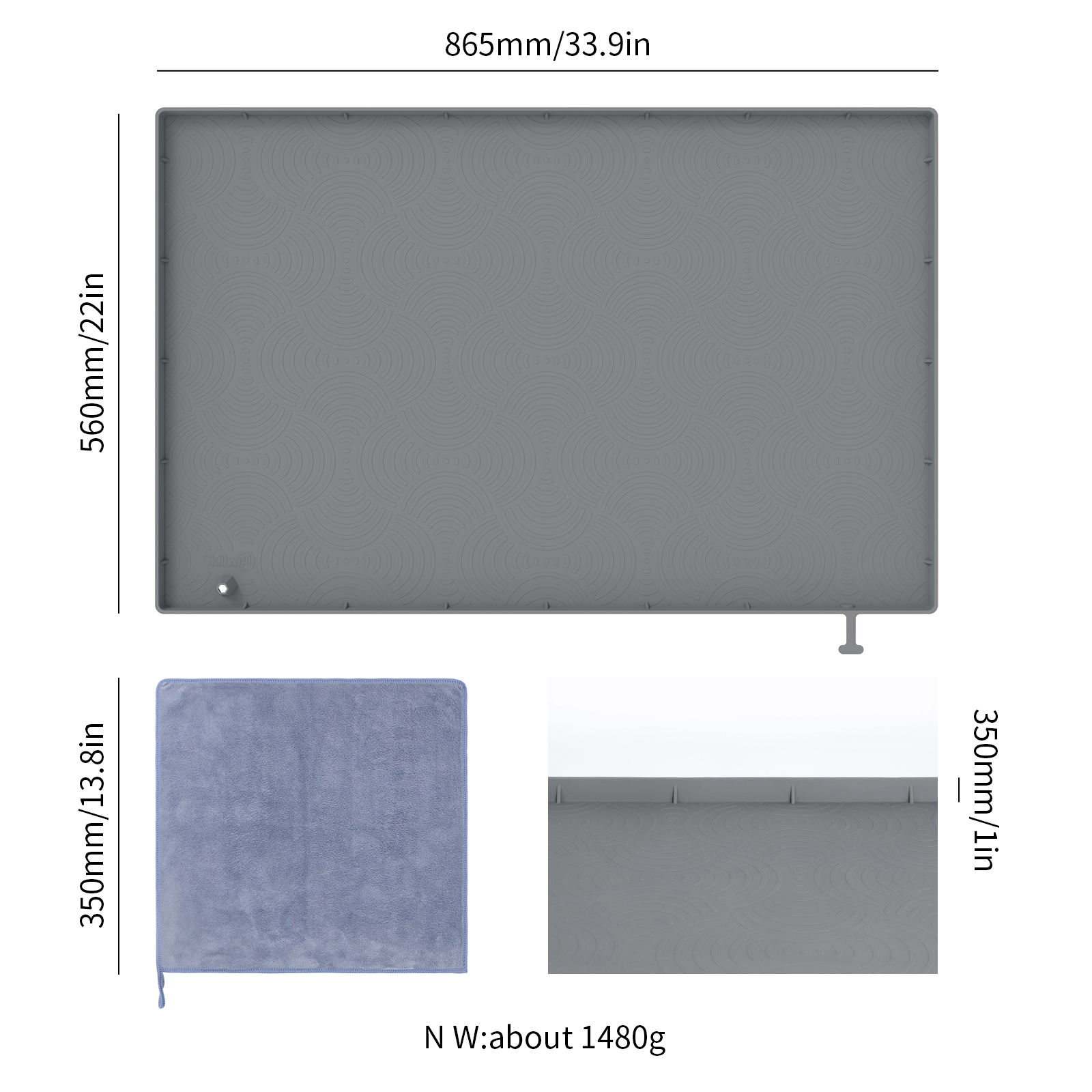 Silicone Under the Sink Waterproof Mat for Kitchen Cabinet Protection with Absorbent Properties Silicone Mat