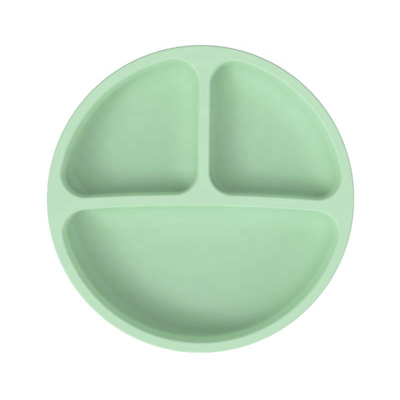 Bpa Free Baby Feeding Supplies Kids Dining Tableware Spill Proof Suction Plate Bowl Bib Spoon Baby Silicone Feeding Set