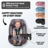 Modern Kids Car Seat Travel Tray with Cup Holder and Snack Convertible Design Solid Style Convertible Snack Tray