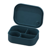 Wellfine Bpa Free Custom Silicone Snack Box Kids Food Snack Storage Box for School Non Spill 4 Compartments Bento Lunch Box