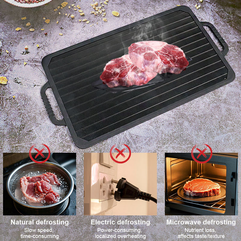 New High Quality Defrost Tray Thaw Frozen Food Defrost Master Kitchen Gadgets Meat Quick Defrosting Plate Board