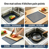 Sink Protector Pad Anti Slip Quick Dish Dry Mat Dish Drain Mat Absorbent Stone Kitchen Silicone Dish Drying Diatomite Earth Mat