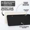 New Arrivals Custom Silicone License Plate Holder Rust-Proof Number Plate Cover Rattle-Proof Weather-Proof