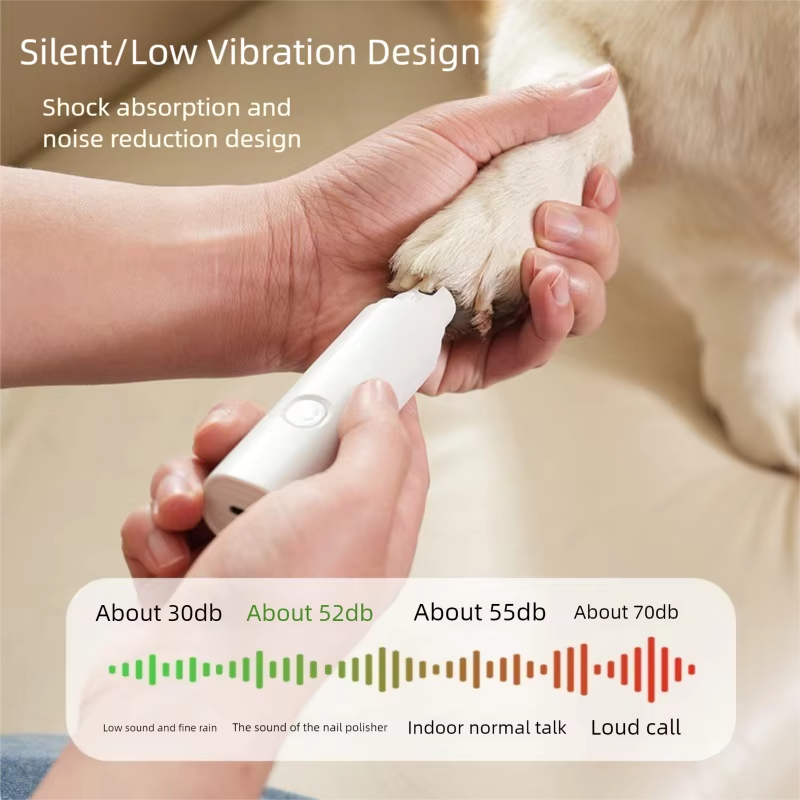 2026 Rechargeable USB Dog Nail Clippers ABS Quiet Pet Nail Grooming Trimmer Feature Portable Cat Paws Paws