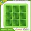 100% Platinum Silicone Baby Food Freezer Tray Ice Cube Box Europe 9 Grid with Lid
