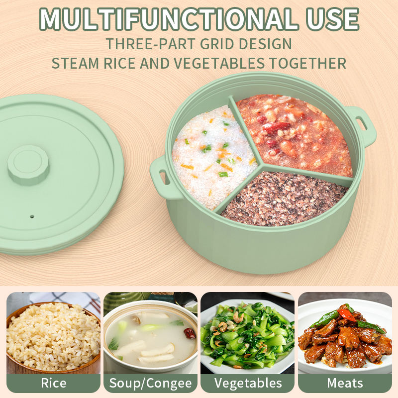 Top Ranking Food Grade Collapsible Silicone Vegetable Food Pot Microwave Steamer