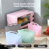 Eco-Friendly Reusable Silicone Food Bags Set Stand-Up Pouch Zipper for Fresh Storage Fridge Freezer for Kitchen Snack Storage