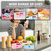 BPA-Free Double Compartment Silicone Snack Container Easy Clean Lids Environment-friendly Foldable Lunch Box All Safety